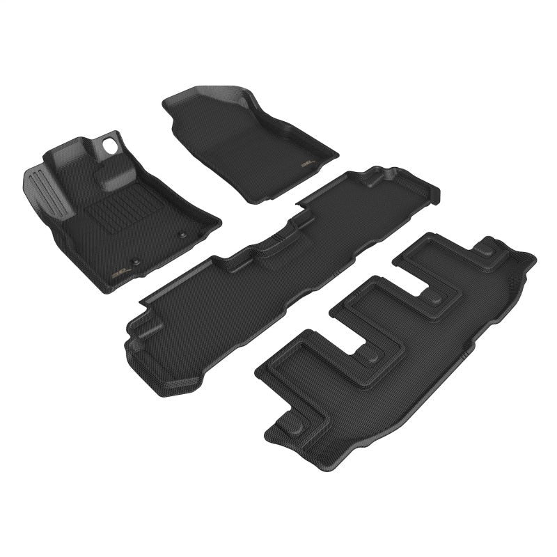 3D MAXpider Kagu Floor Mat - Black - 1st / 2nd / 3rd Row Bench Seats - 2019-2024 Subaru Ascent
