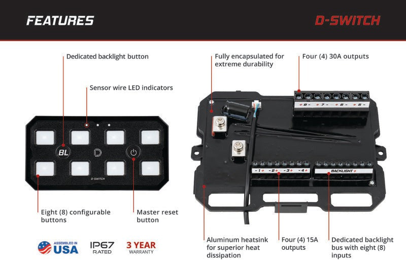 Diode Dynamics D-Switch Hub Mounting Kit - 2018-2026 Subaru Crosstrek