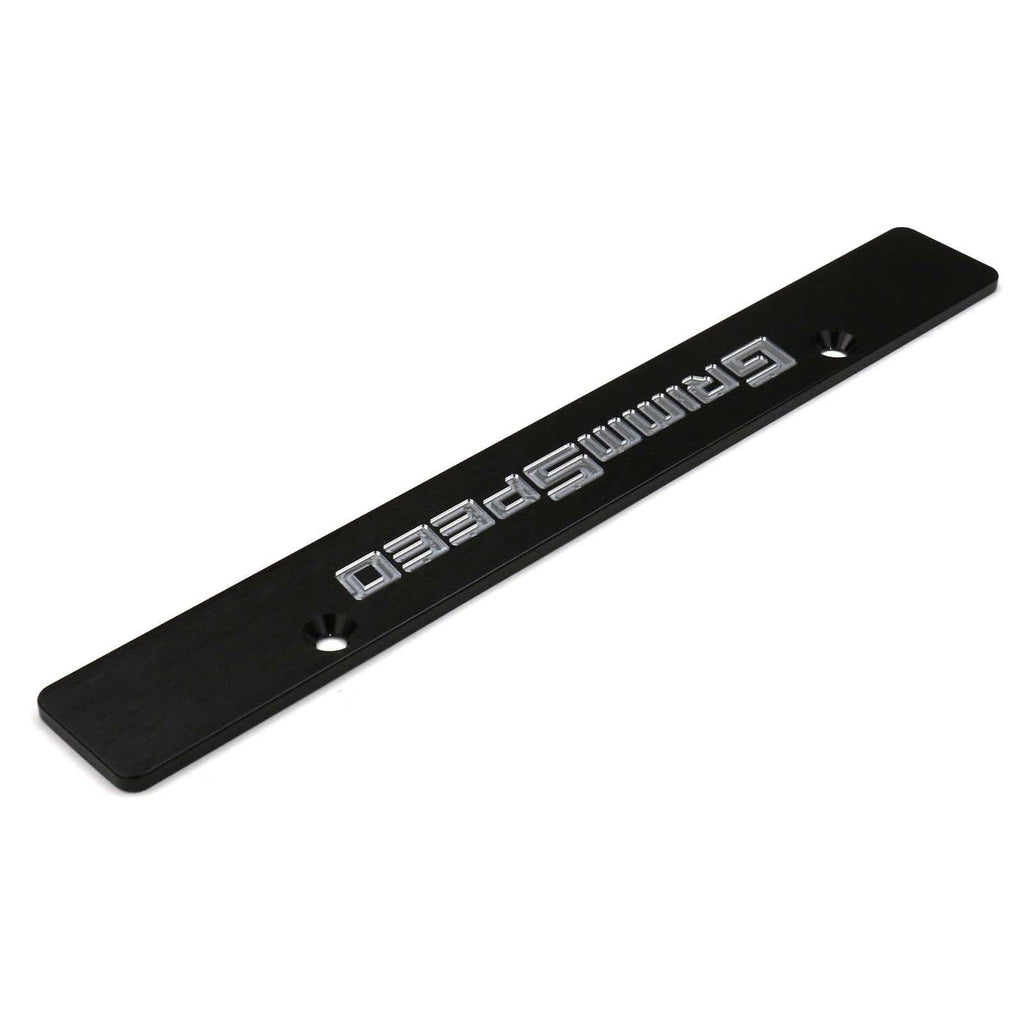 GrimmSpeed License Plate Delete Black/Silver - 2006-2014 Subaru WRX/STI