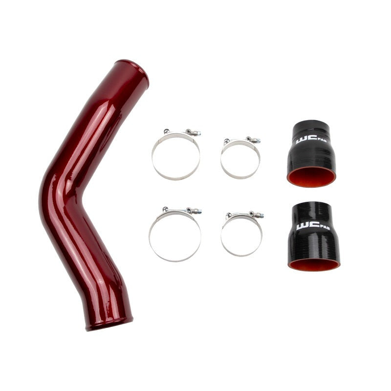 Wehrli 13-18 Cummins 6.7L Passenger (Hot) Side 3.5in Intercooler Pipe - Bronze Chrome