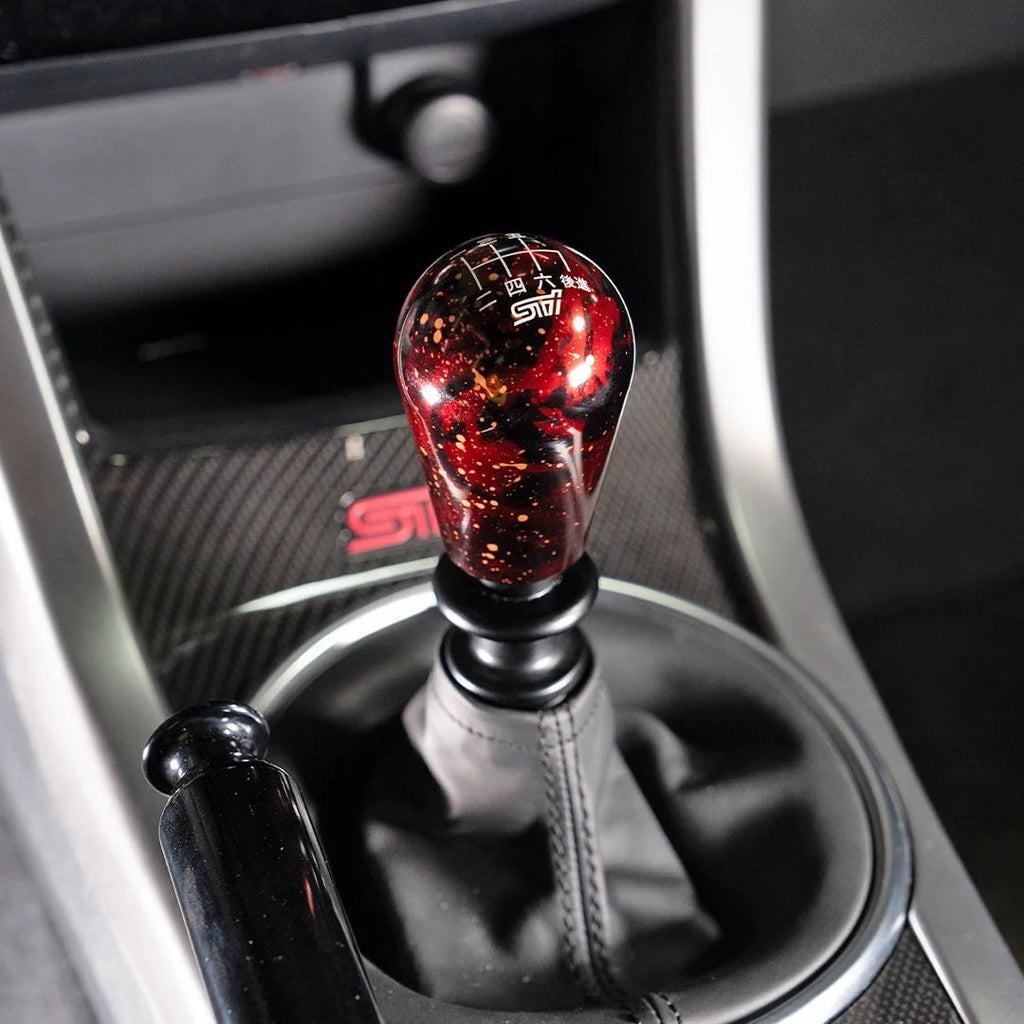 Billetworkz Cosmic Space Shift Knob - 6 Speed STI Japanese Engraving - Subaru STI
