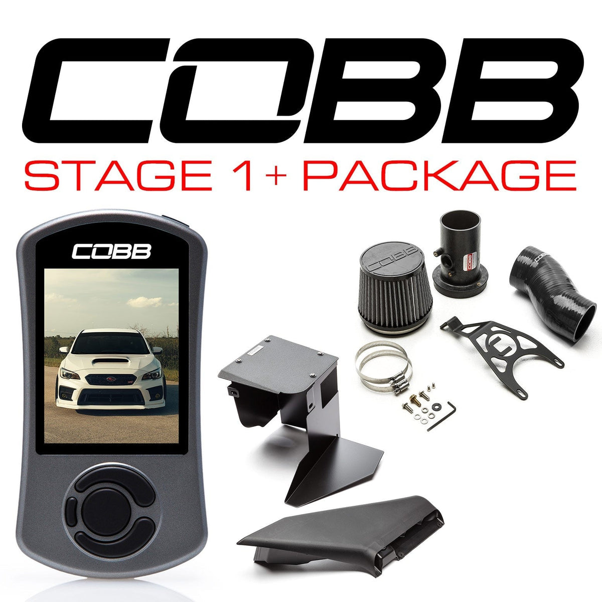 Cobb Stage 1+ Power Package - Black - 2018-2021 Subaru STI