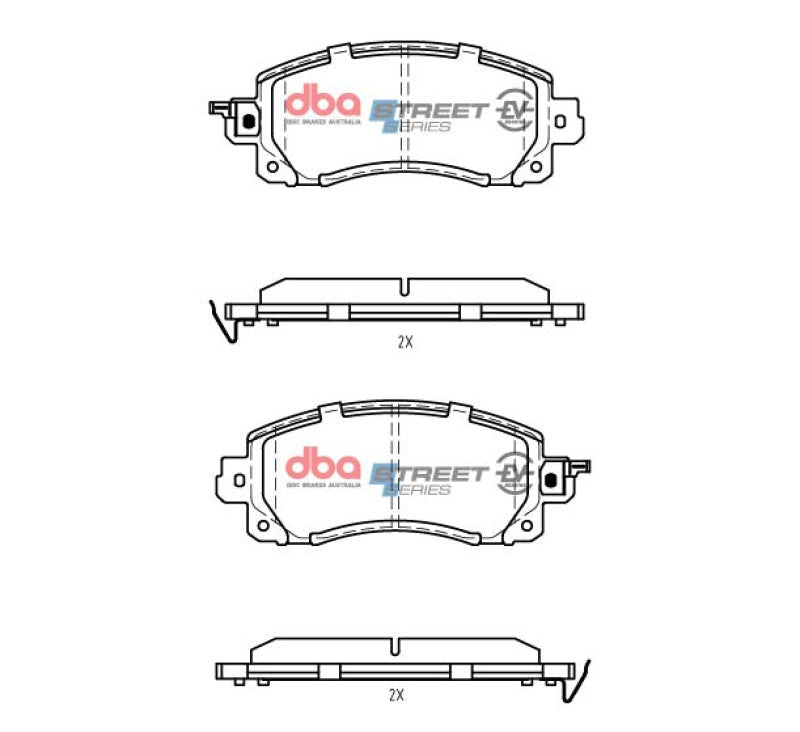 DBA SSEV Street Series Brake Pads - Front - 2019-2022 Subaru Forester (w/Sport Brakes)