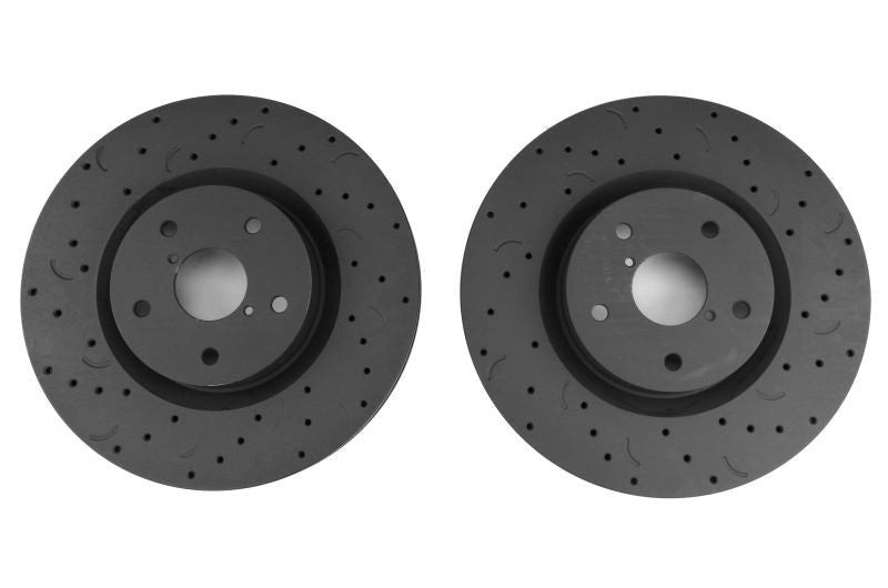 Hawk Talon Cross DrilledSlotted Front Rotor Pair 2005-2017 Subaru STI