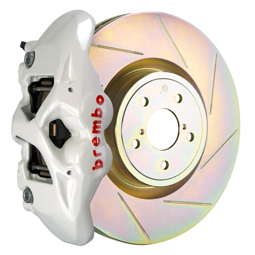 Brembo GT Systems Monobloc 4 Piston 326mm Slotted White - Subaru Models (inc. 2002-2014 WRX)
