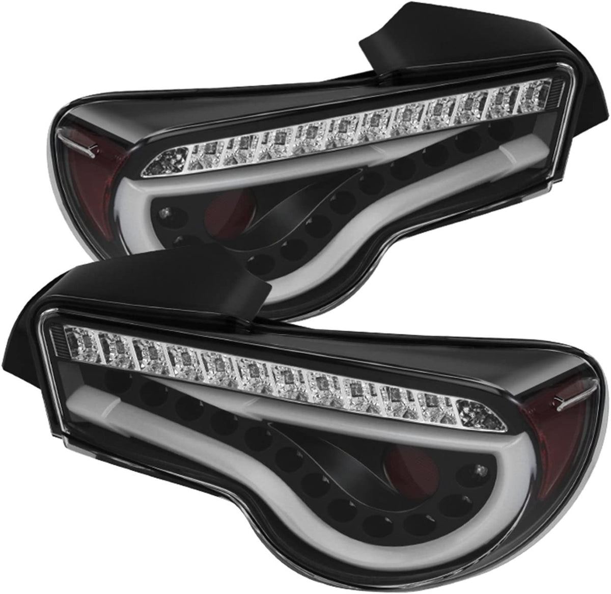 Spyder Scion Light Bar LED Tail Lights (Black) - - 2013-2021 Scion FR-S / Subaru BRZ / Toyota 86