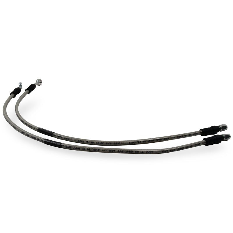Baer Brakes 25.25in Long Braided Hose Set w/ 3AN Female Straight x 10mm 20 Degree Banjo Ends