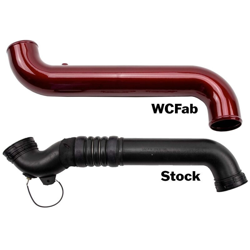 Wehrli 11-16 GM Duramax LML Passenger Side 3.5in Intercooler Pipe - Bengal Silver