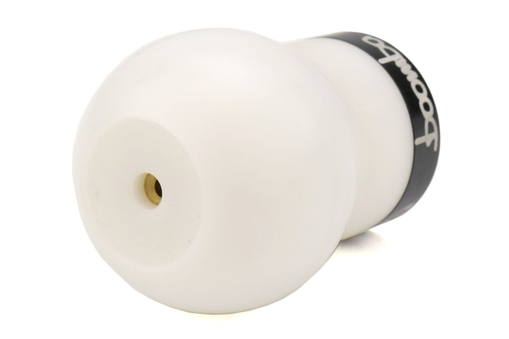Boomba Racing White Delrin Shift Knob w/ Black Trim - Subaru 6MT Models (inc. 2004+ STI / 2015+ WRX)