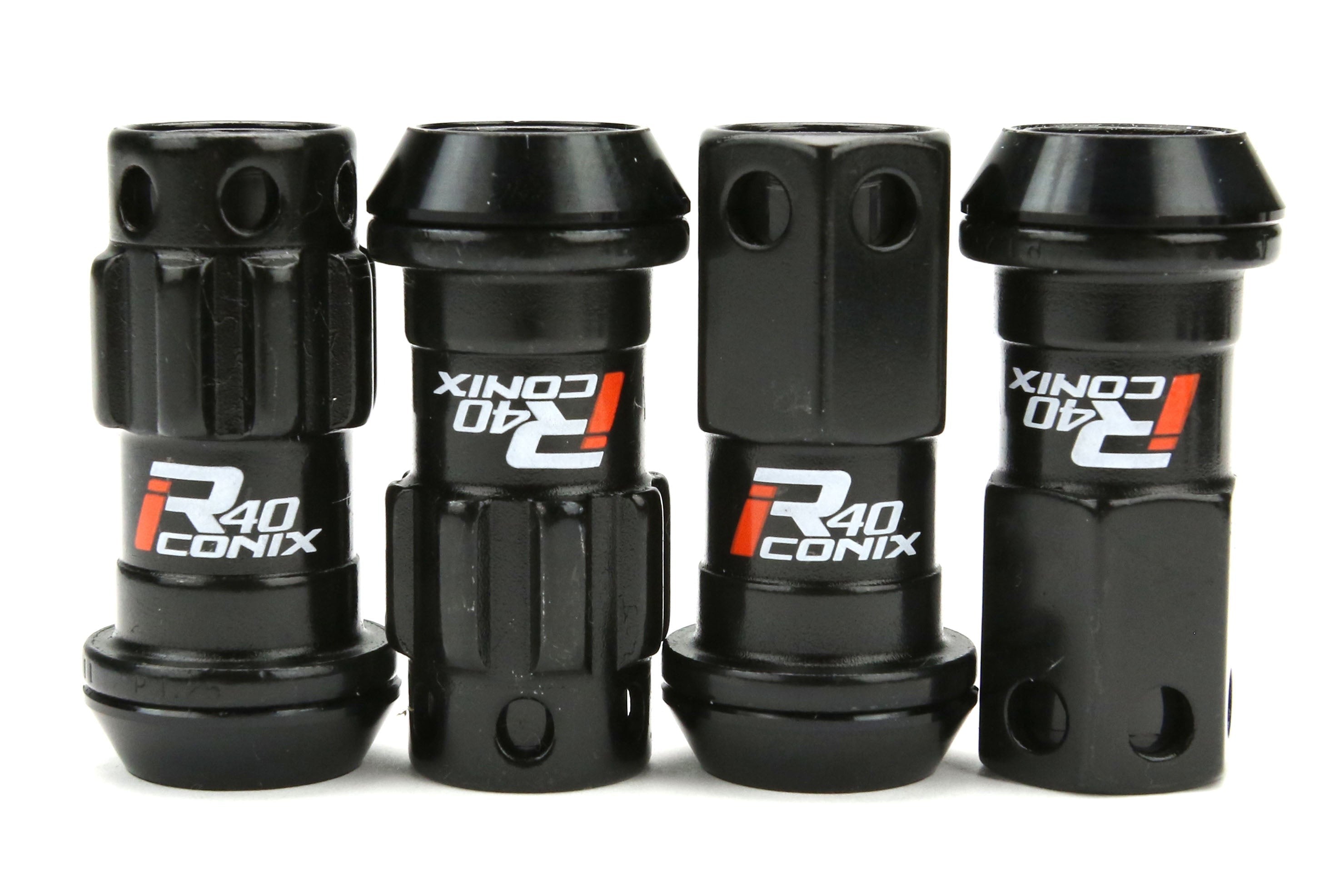 Project Kics R40 Iconix Locking Lug Nuts Black M12X1.25
