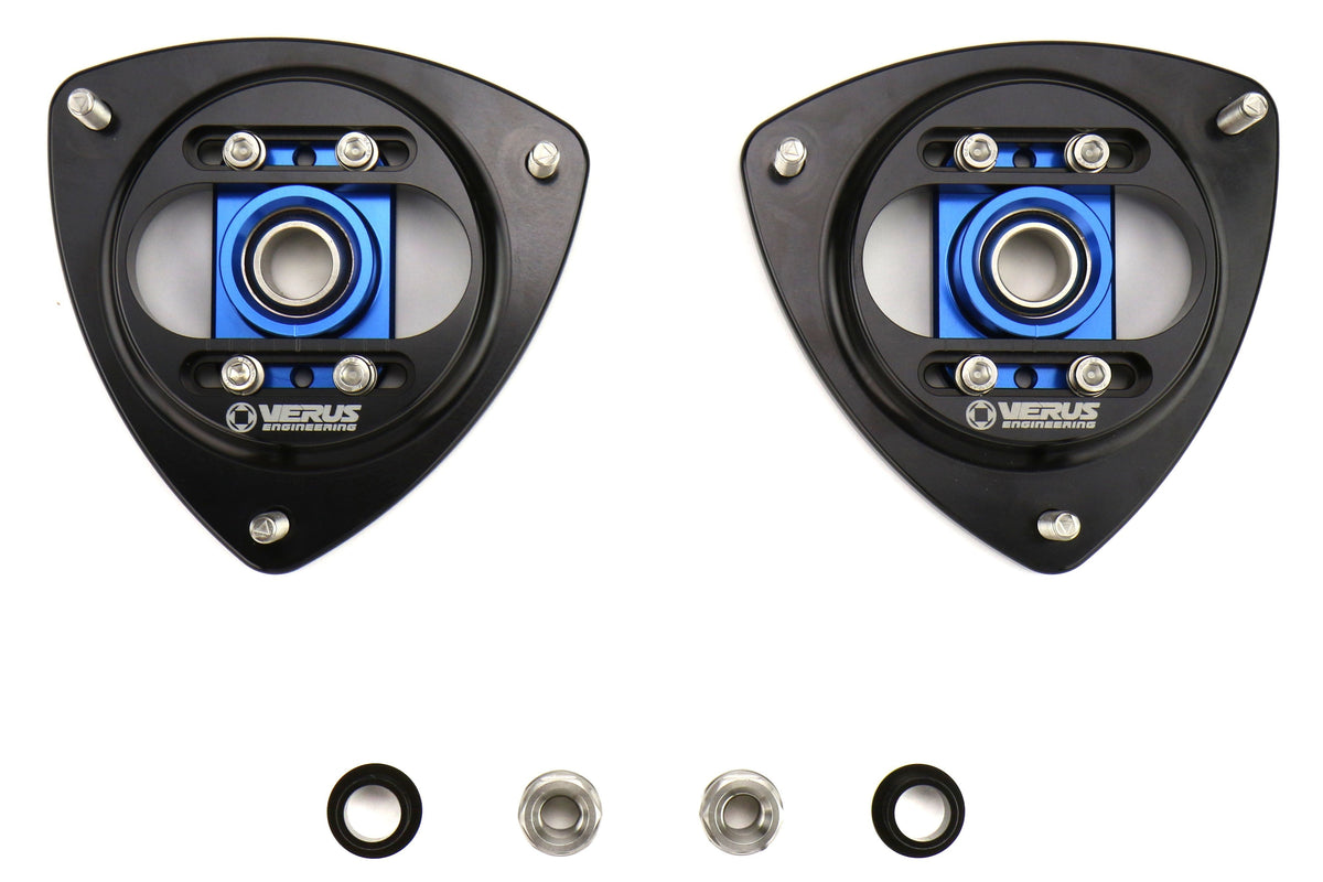 Verus Engineering Front Camber Plate Kit Blue - 2013-2021 Scion FRS / Subaru BRZ / Toyota 86