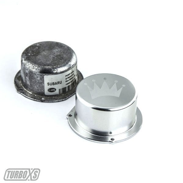 TurboXS Billet Aluminum Vacuum Pump Cover Silver - 2015-2021 Subaru WRX