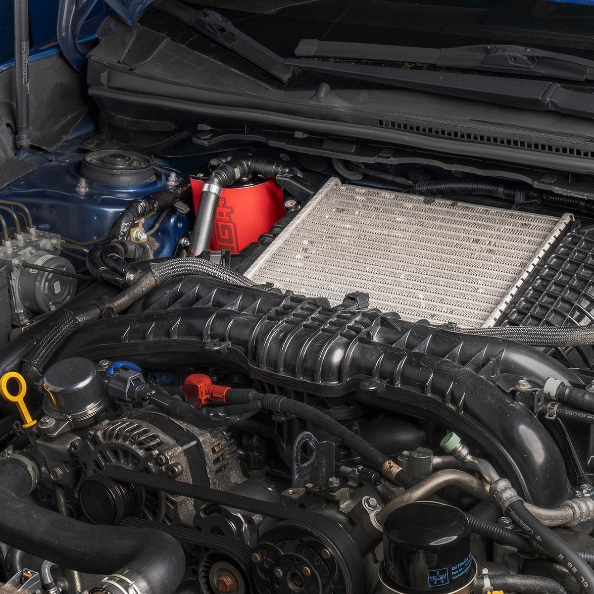 IAG Performance Air Oil Separator AOS - Red - 2015-2021 Subaru WRX / 2014-2018 Forester XT
