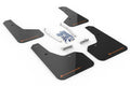 Rally Armor UR Mudflaps Black Urethane Orange Logo - 2019-2024 Subaru Forester