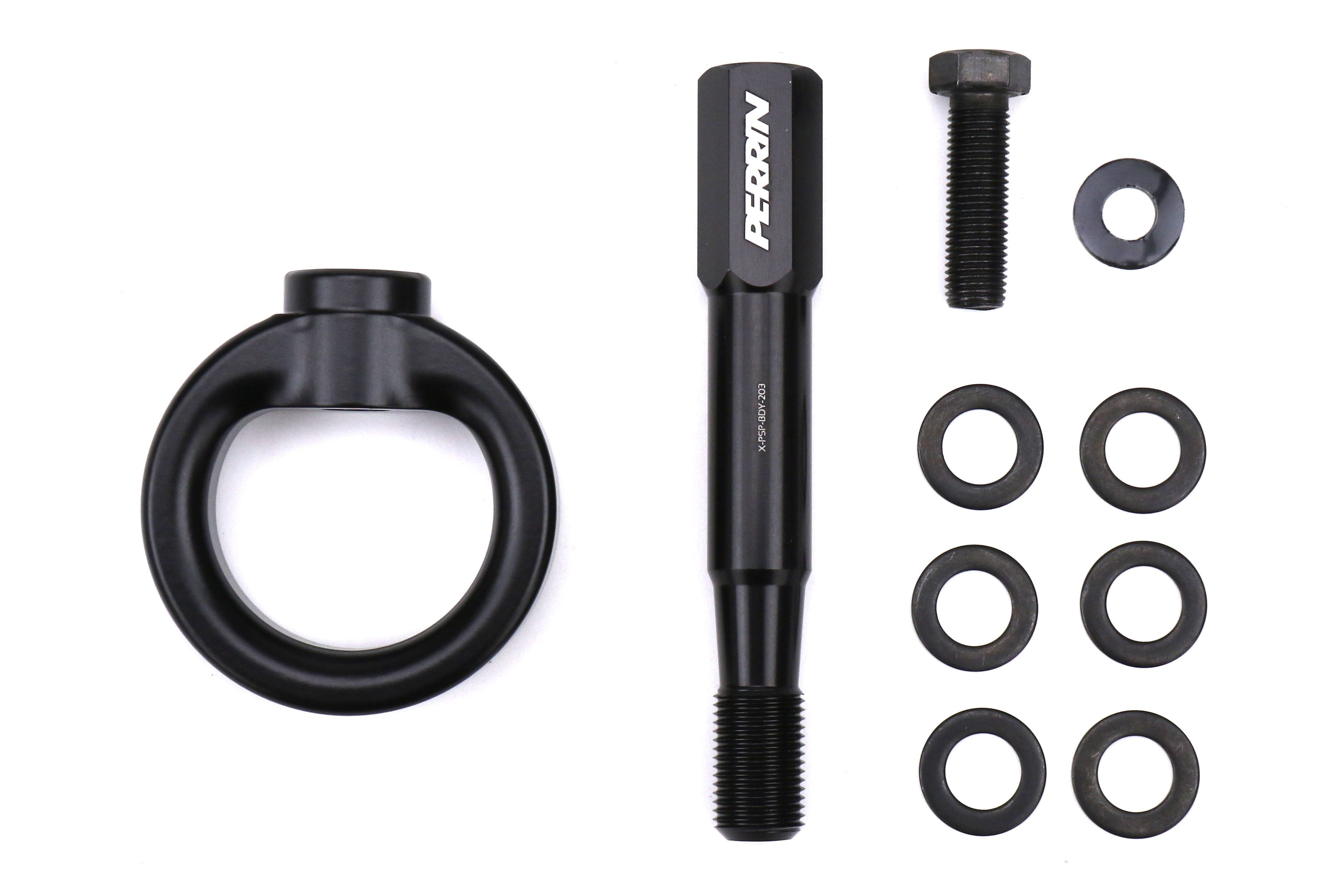 PERRIN Rear Tow Hook Kit (Black) - 2014-2021 Subaru Forester
