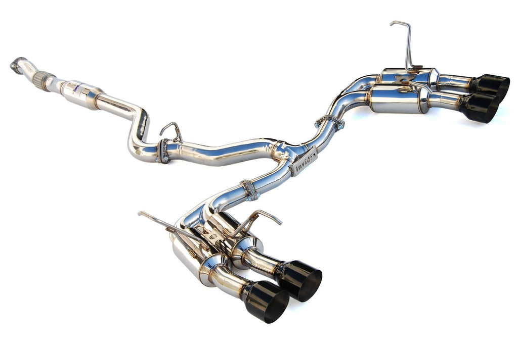 Invidia Gemini R400 Single Layer Cat Back Exhaust w/ Black Tips - 2015-2021 Subaru WRX / STI