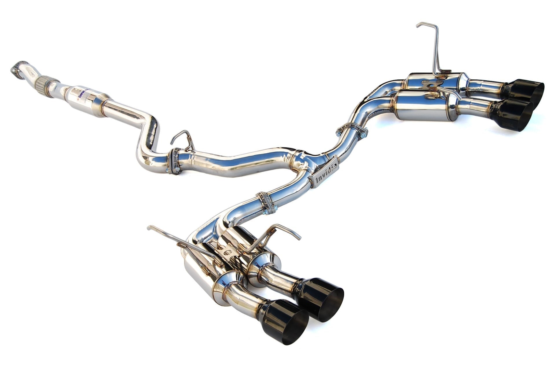 Invidia Gemini R400 Single Layer Cat Back Exhaust w/ Black Tips - 2015-2021 Subaru WRX / STI