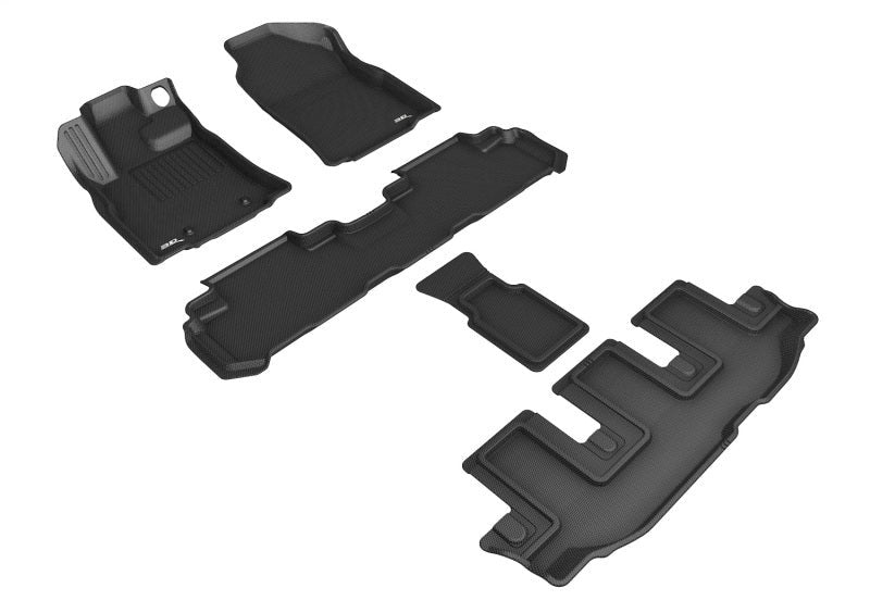 3D MAXpider Kagu Floor Mat - Black - 1st / 2nd / 3rd Row Bucket Seats - 2019-2024 Subaru Ascent