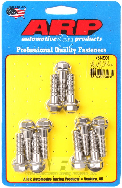 ARP Chevrolet LS1/LS2 SS Hex Valley Cover Bolt Kit