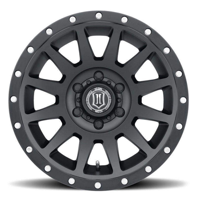 ICON Compression 18x9 6x5.5 25mm Offset 6in BS 95.1mm Bore Satin Black Wheel