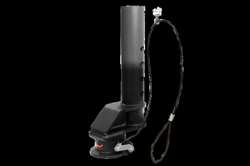 Gen-Y Viking 4in Round/6in Offset SnapLatch 2-5/16in Coupler / 6K TW 25K w/Pull Cable- Texture Blk