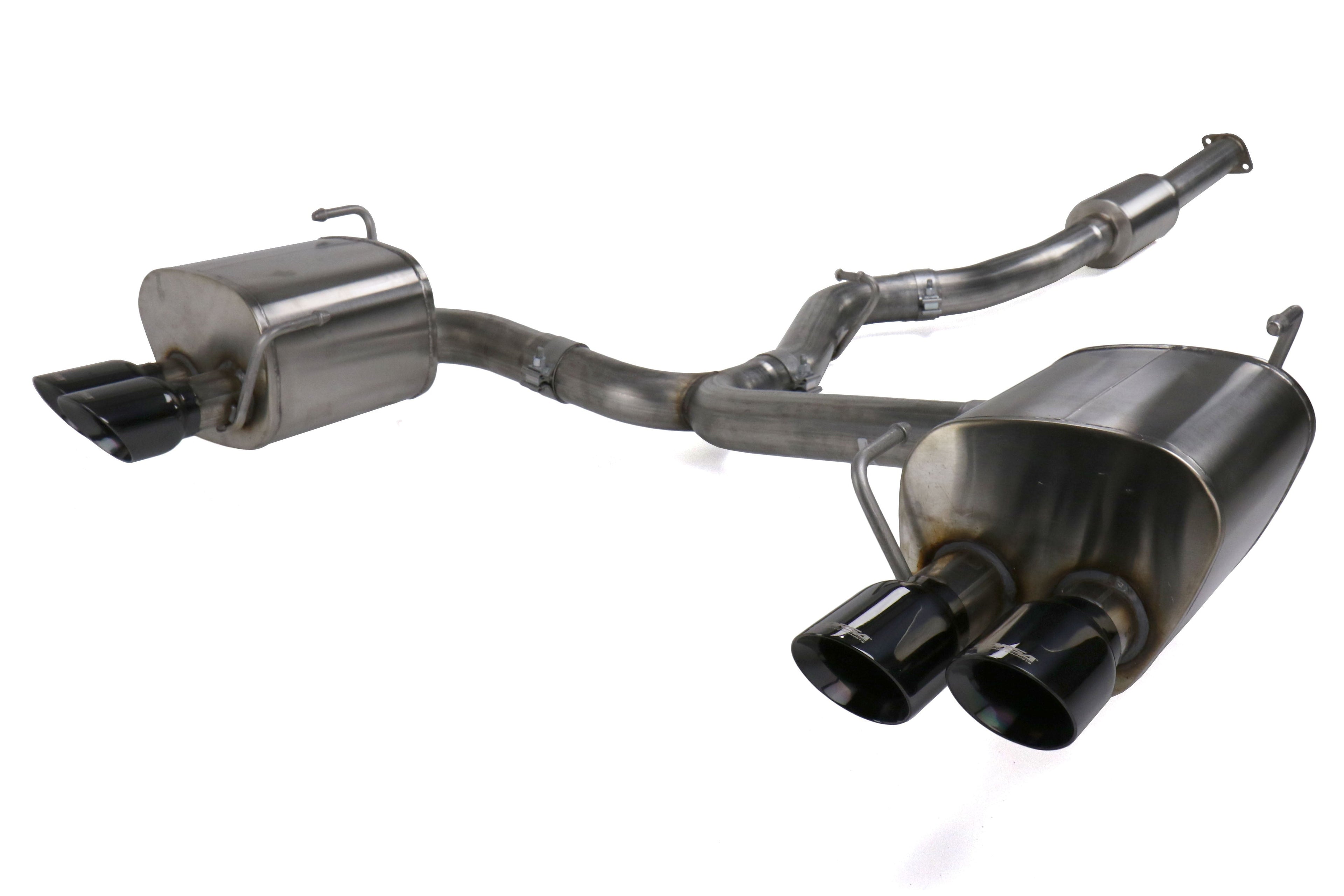 Corsa Sport Cat Back Exhaust - Black Quad 3.5in Tips - 2015-2021 Subaru WRX