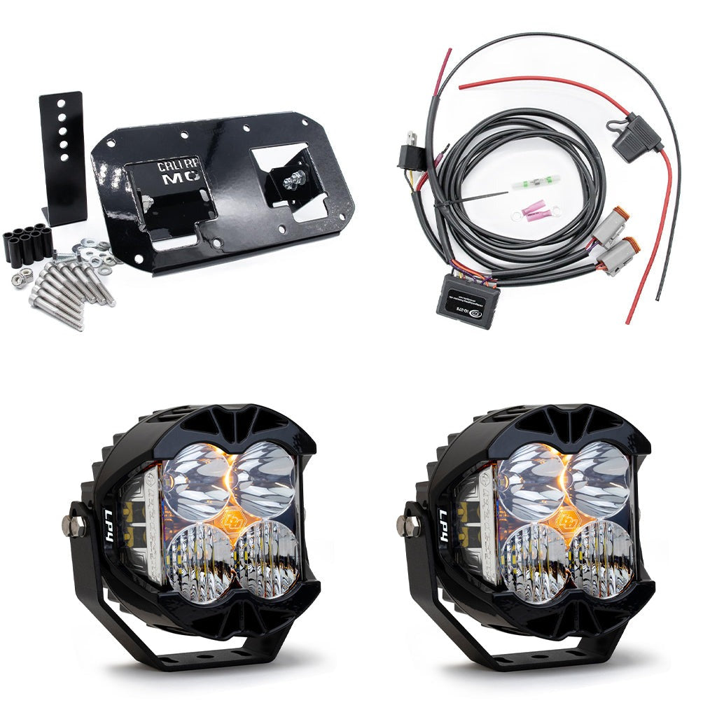 A10 Moto 08-17 Dyna Fat Bob Baja Designs LP4 Lighting Combo Kit