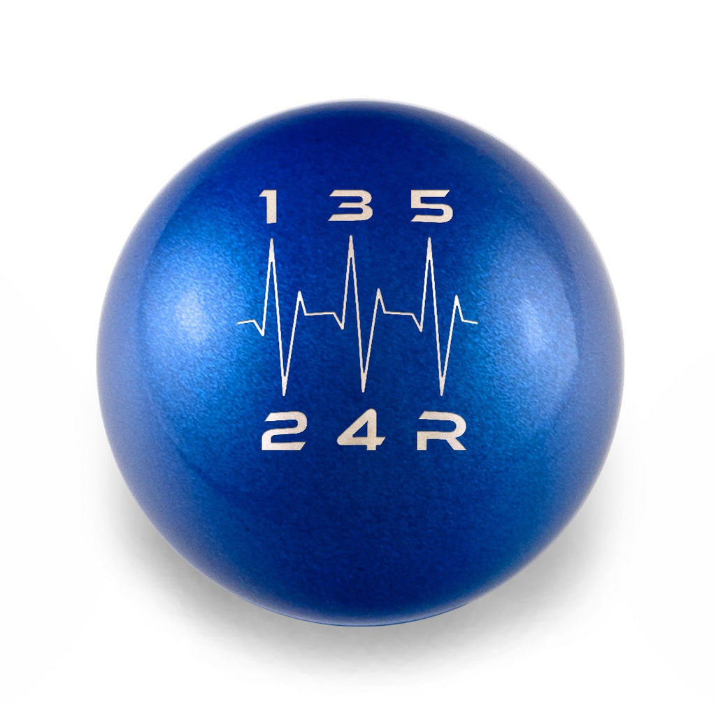 Billetworkz Weighted Shift Knob - 5 Speed Heartbeat Engraving - Subaru WRX