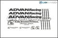 Advan Racing Sticker Sheet - Black - Universal