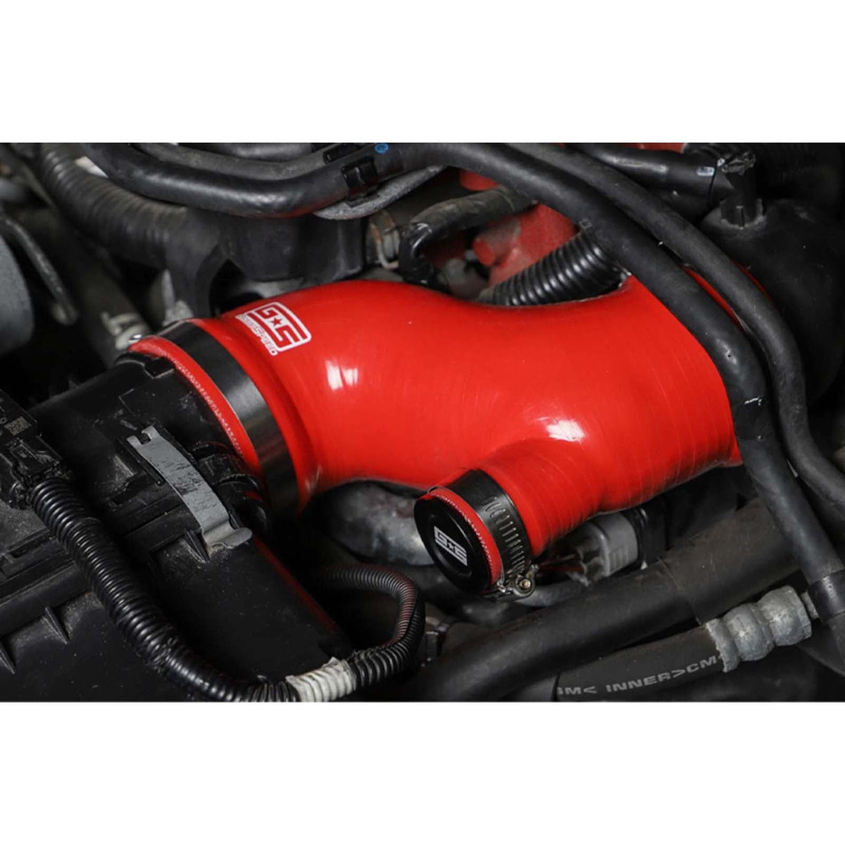 GrimmSpeedPost MAF Hose Kit Red w/ OEM Sound Generator Tube - 2015-2017 Subaru STI