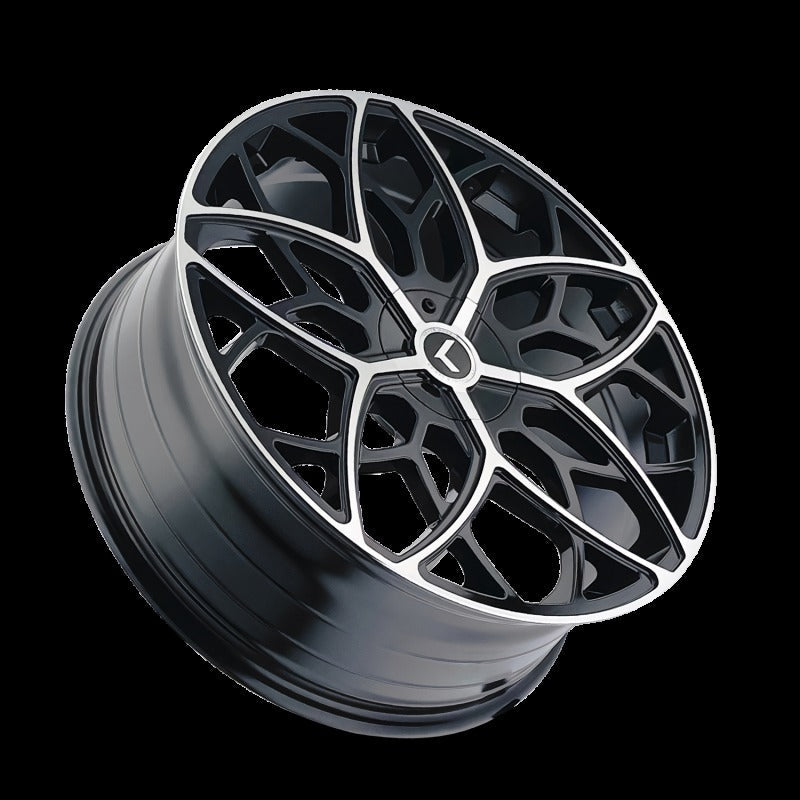 Kraze KR184 Ricochet 22x8.5 5x115/120 +38 Offset Gloss Black Machined Wheel