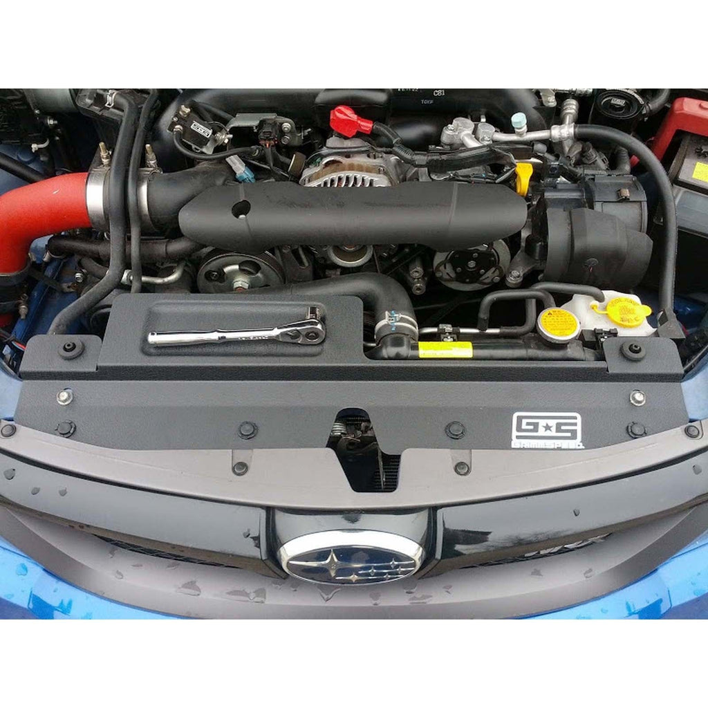 GrimmSpeed Radiator Shroud w/ Tool Tray Black - 2008-2014 Subaru WRX/STI