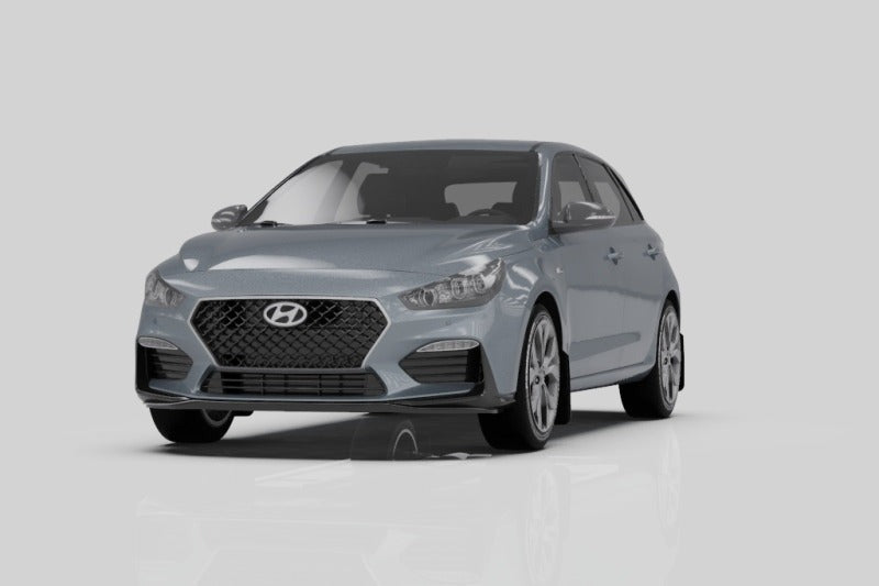 Rally Armor 19-21 Hyundai Elantra GT N Line/i30 Black UR Mud Flap w/Performance Blue Logo