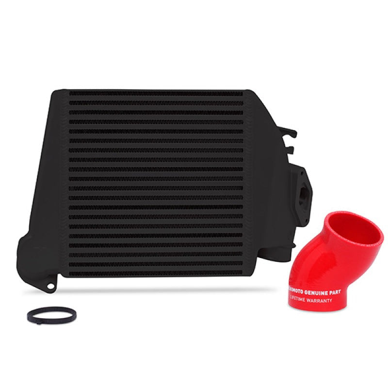 Mishimoto Top-Mount Intercooler Kit - Black Powder Coat / Red Hoses - 2008-2014 Subaru WRX