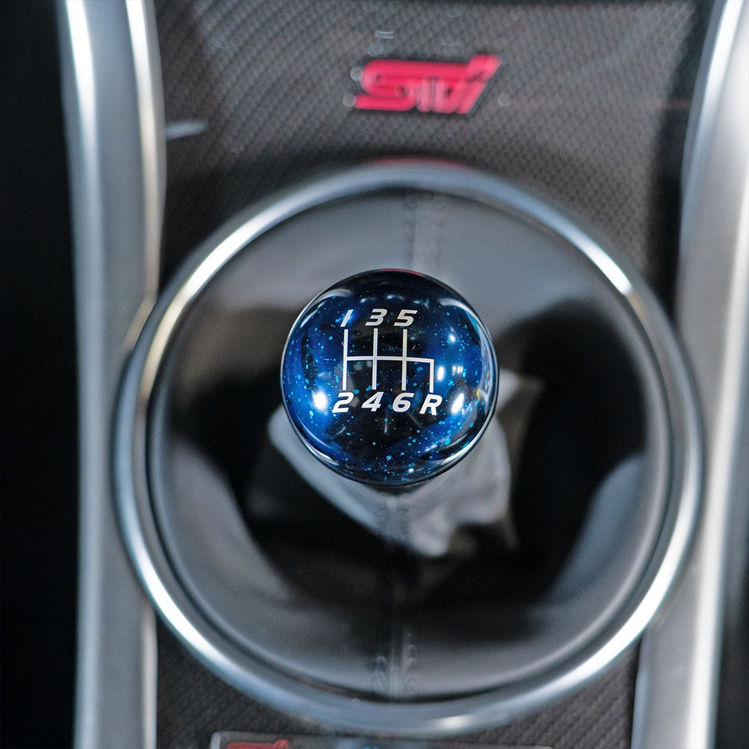Billetworkz Cosmic Space Shift Knob - 6 Speed Velocity Engraving - Subaru STI