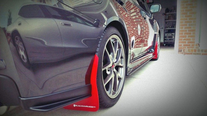 Rally Armor Black UR Mud Flap w/Light Blue Logo - 2015-2021 Subaru WRX / 2015-2021 STI