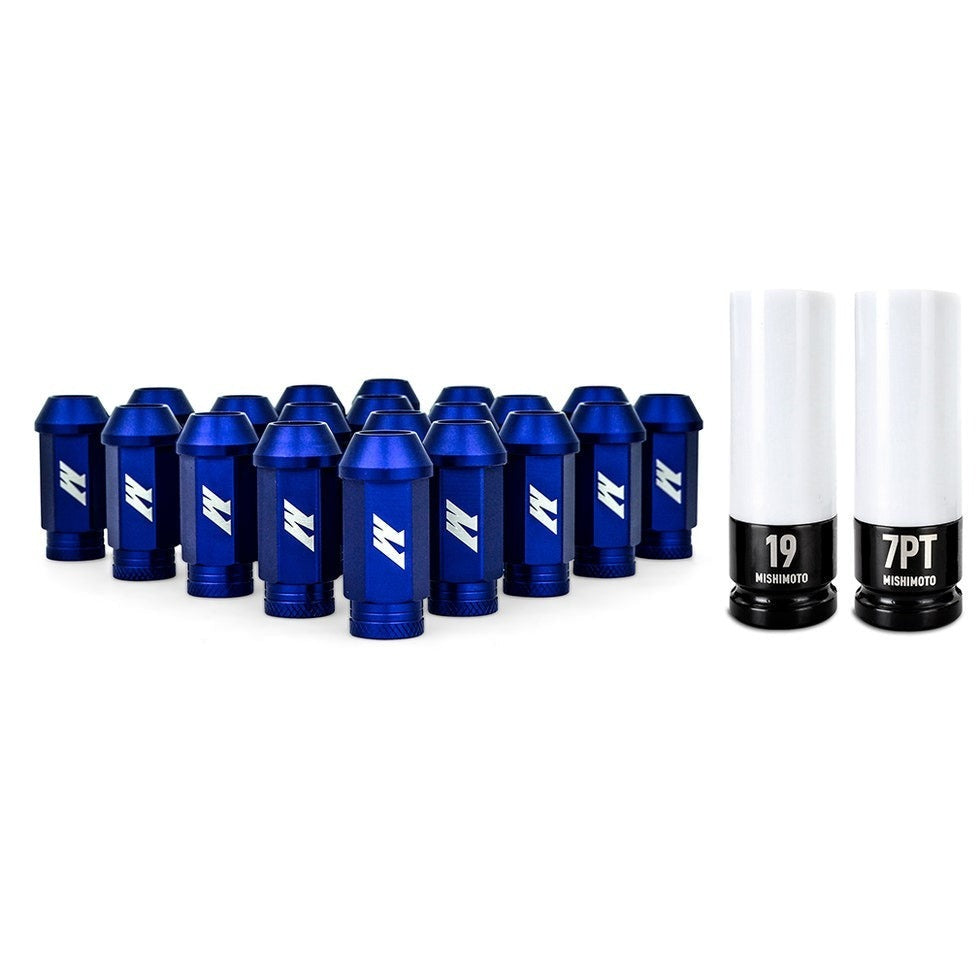 Mishimoto Aluminum Locking Lug Nuts - M12x1.25 20pc Set - Blue - Universal
