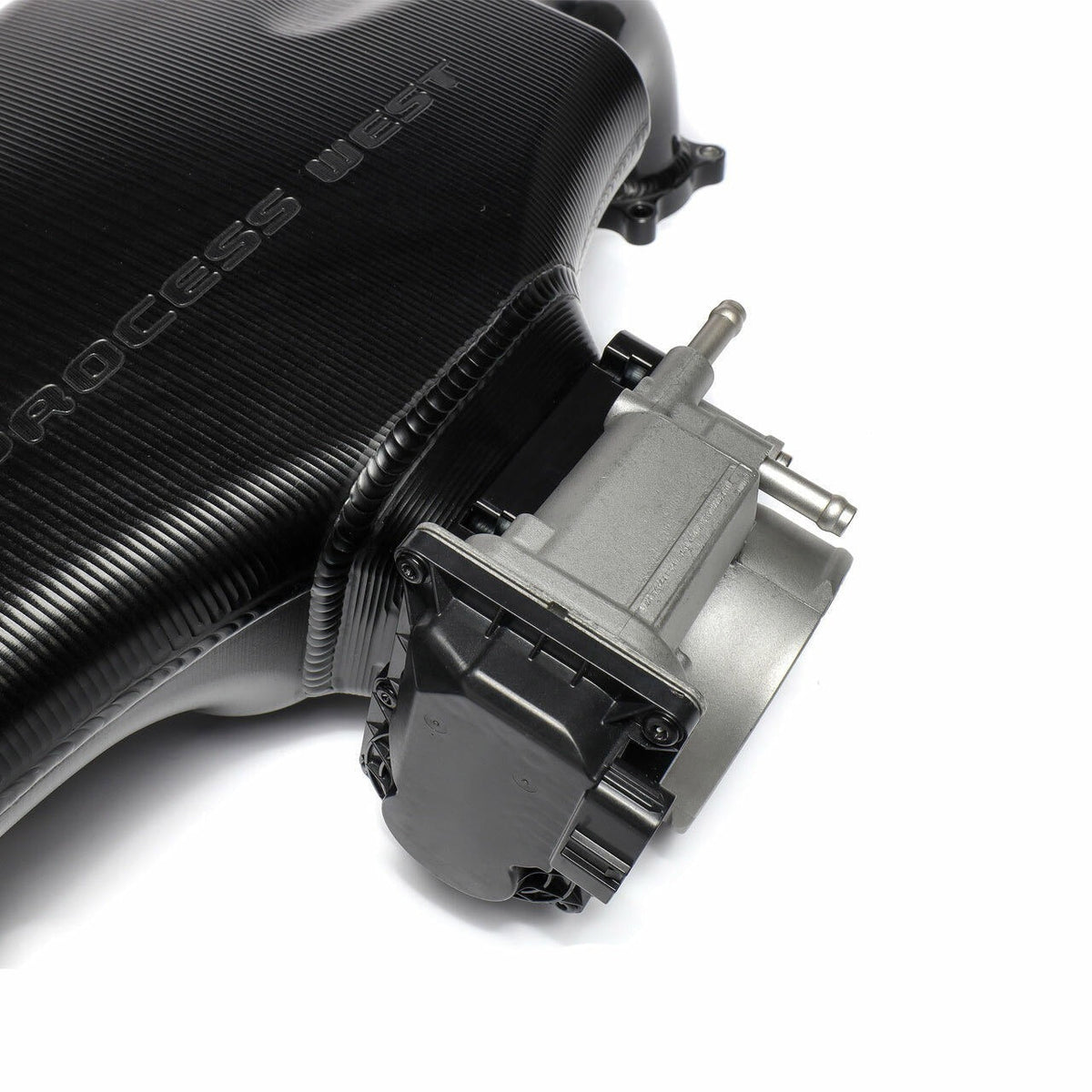 IAG Big Bore 76mm Throttle Body w/ Electronics & Adapter Package (For Use With Process West Intake Manifolds) - Black Adapter Plate - 2004-2021 Subaru STI / 2006-2007 WRX / 2004-2008 Forester XT