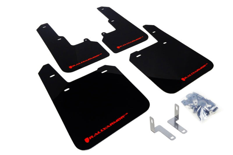 Rally Armor UR Mud Flap w/Red Logo - Black - 2015-2019 Subaru Outback