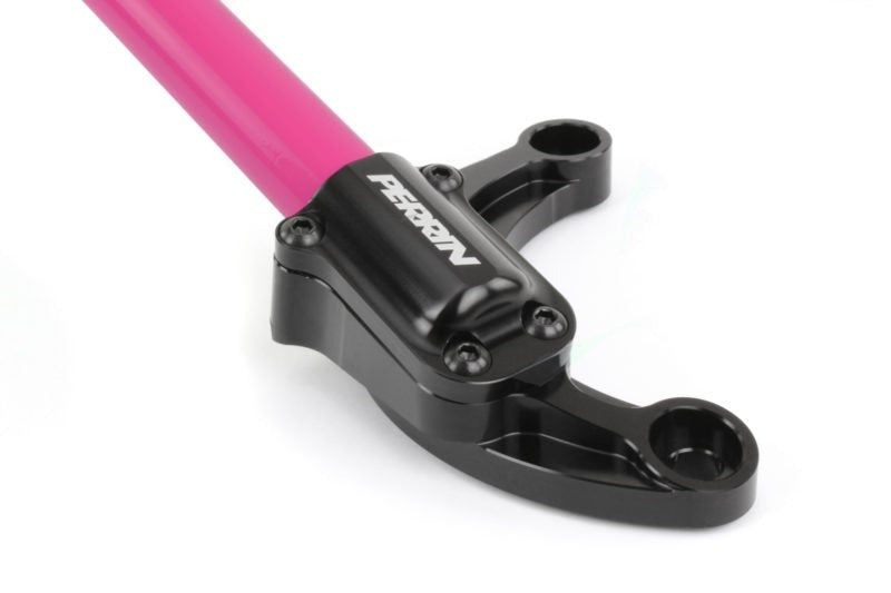 PERRIN Strut Brace w/ Billet Feet for Hyper Pink - 2008-2021 Subaru WRX / STI