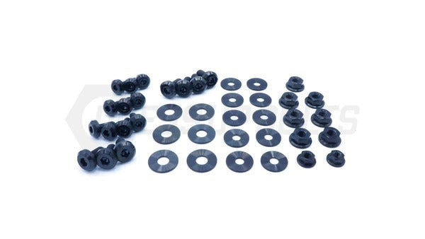 Fast Turn Fittings Titanium Hardware Engine Bay Kit (Black) - 2008-2014 Subaru WRX/STI
