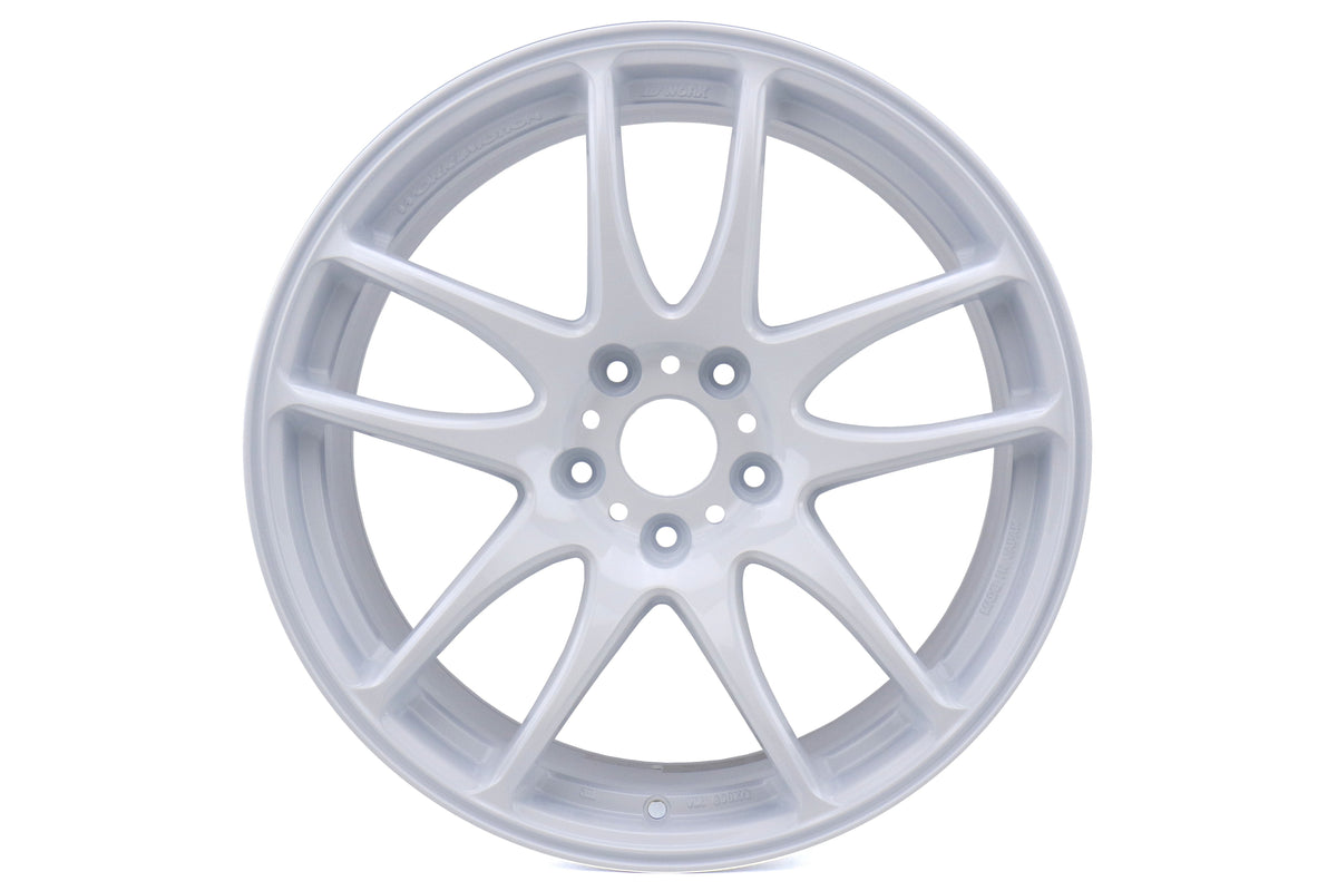 Work Wheels Emotion CR Kiwami White 18x9.5 +38mm 5x114.3 (Sold as Pair) - 2015-2024 Subaru WRX / 2015-2021 STI / 2019-2024 Forester
