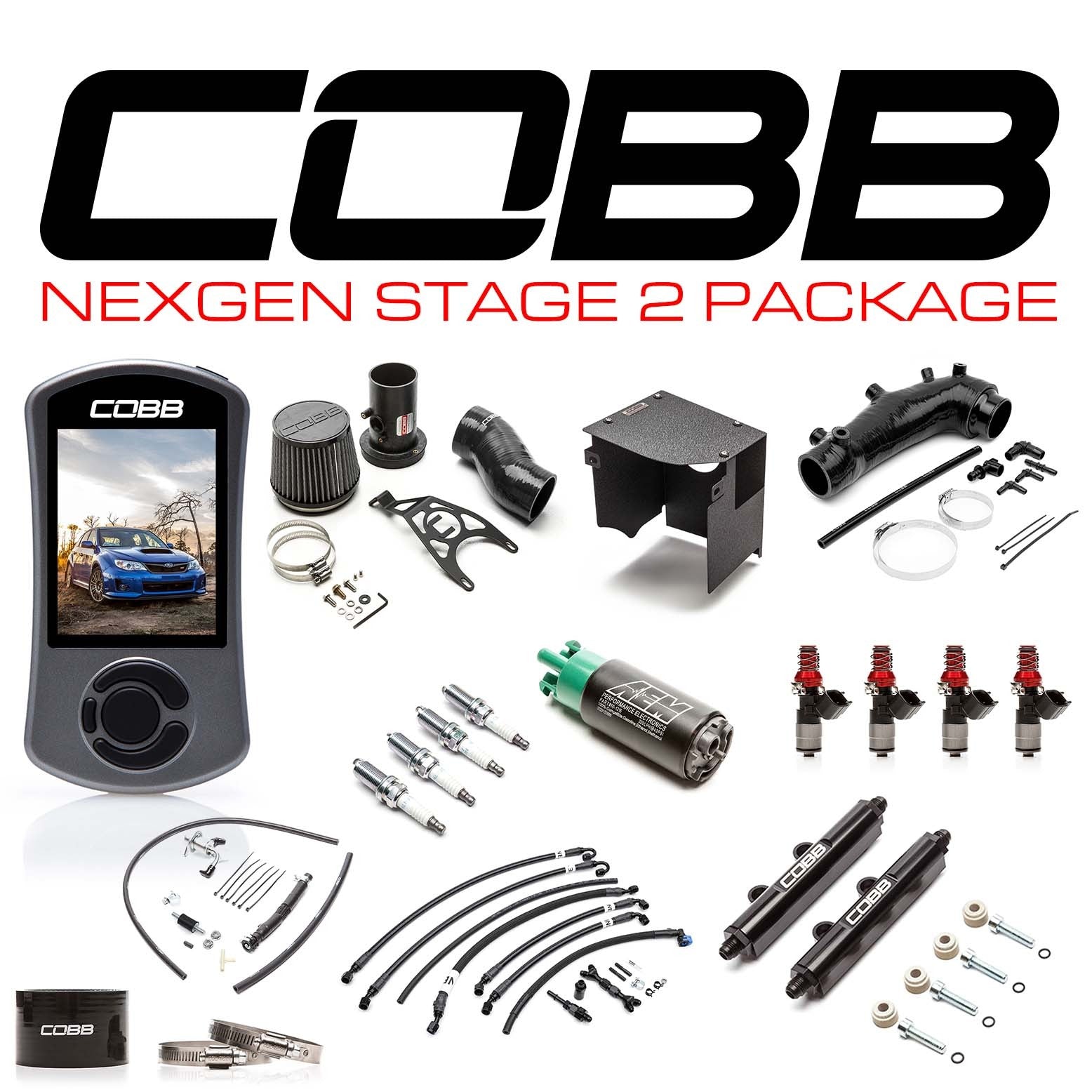 Cobb NexGen Stage 2 Power Package - Black - 2008-2014 Subaru STI