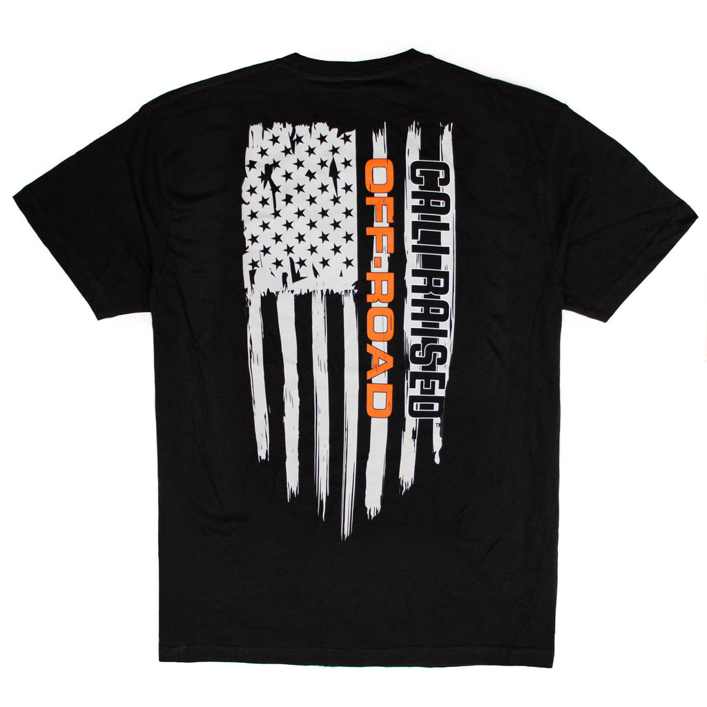 Cali Raised Off-Road "Flag" Men's Crew Neck Short-Sleeve Shirt