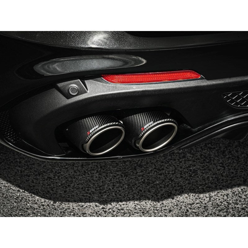 Akrapovic Slip-On Line Titanium with Titanium/Carbon Fiber Tips for 2017+ Alfa Romeo Stelvio Quadrifoglio - S-AR/TI/6H
