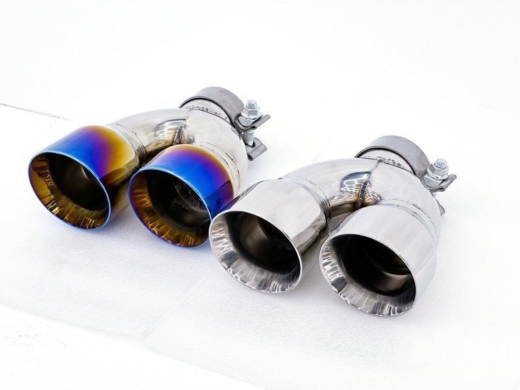 Off The Line Performance Muffler Delete Axlebacks - Polished -2015-2021 Subaru WRX / 2015-2018 STI
