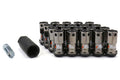 Project Kics R40 Iconix Lug Nut Set w/ Black Plastic Caps M12x1.25