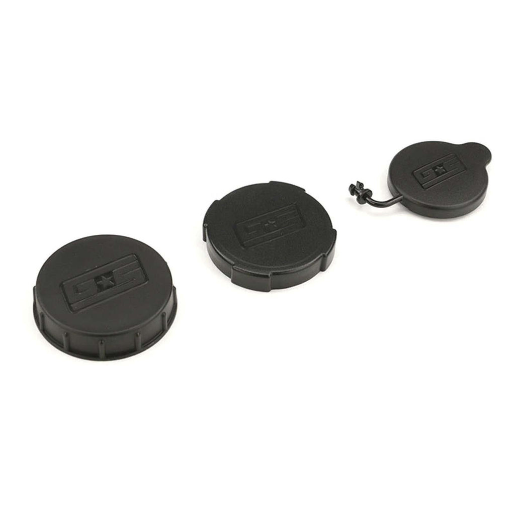GrimmSpeed Engine Bay Reservoir Cap Set BLACK - 2002-2021 Subaru WRX/STI/FXT/OBXT/LGT