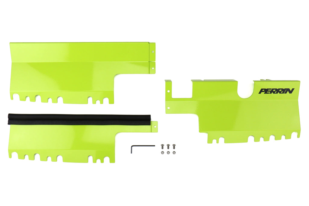 Perrin Radiator Shroud (Use With & Without OEM Intake Scoop) Neon Yellow - 2015-2021 Subaru WRX / STI
