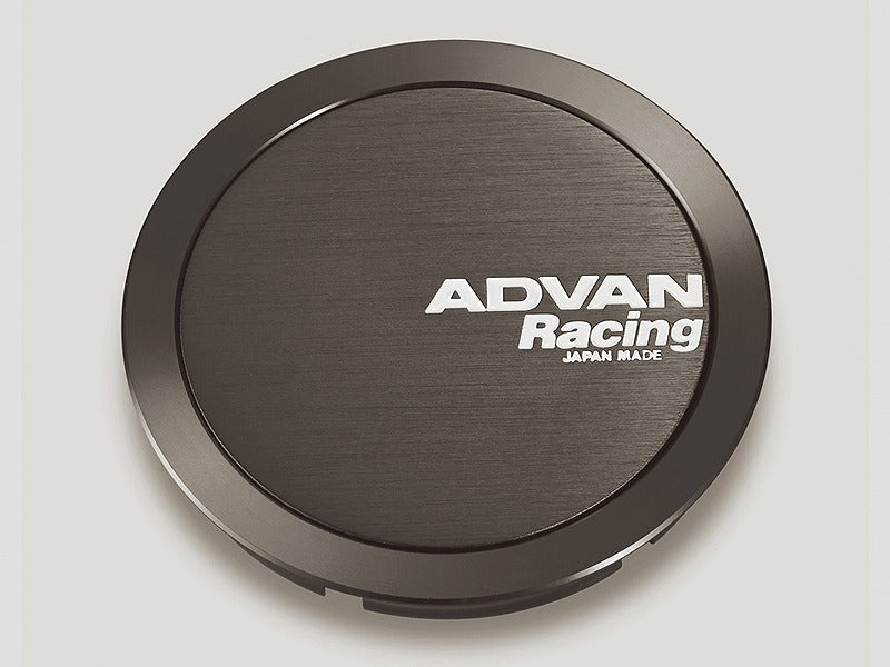 Advan Racing Center Cap 63MM Full Flat Type Dark Bronze Finish w/White Letters - Universal